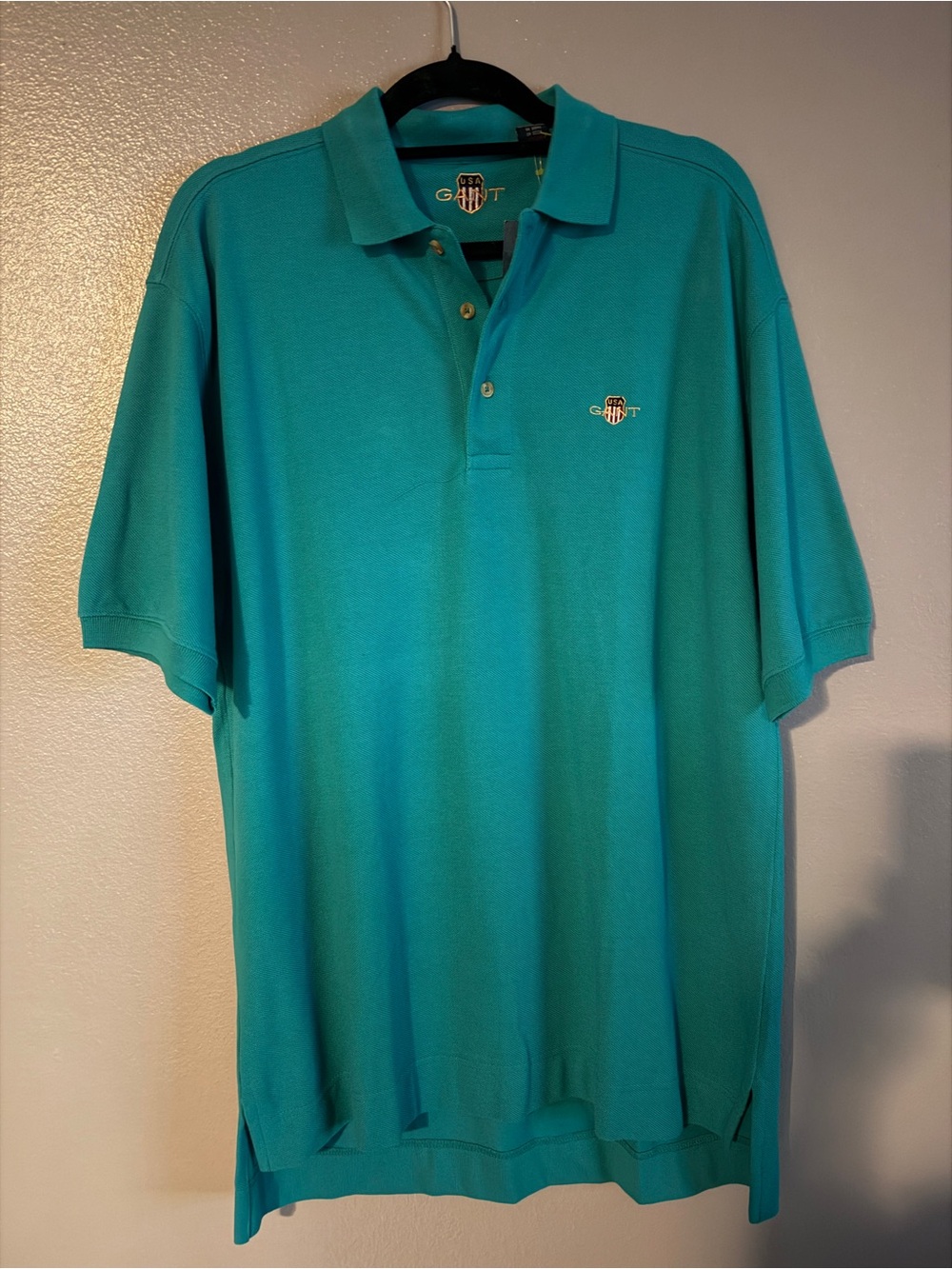 Gant Turquoise Polo with Embroidered Crest